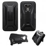 Wholesale LG G5 Armor Holster Combo Belt Clip Case (Black)